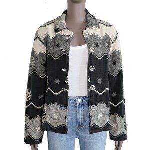 Coldwater Creek Cotton Fall Casual Jacket Cozy Stylish Outerwear Autumn Top